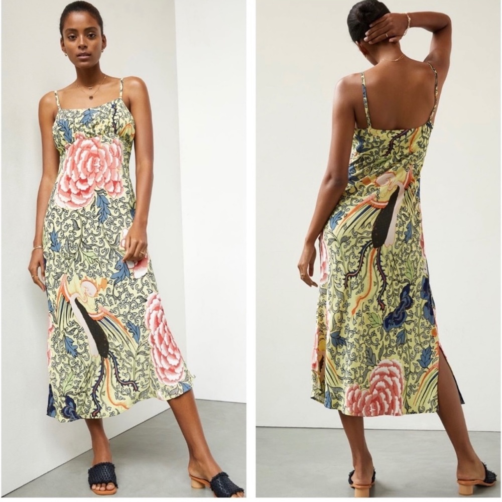 Anthropologie Conditions Apply Rose Midi Dress